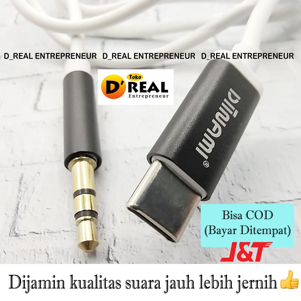 KABEL AUDIO TYPE C TO 3.5MM  MALE TO MALE ADAPTER SPEAKER HEADPHONE ADAPTOR AUX CABLE