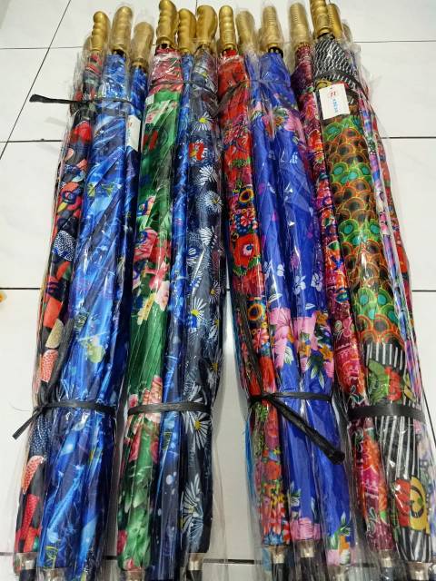 Best Seller Payung Jumbo Saten Aneka Motif Murah