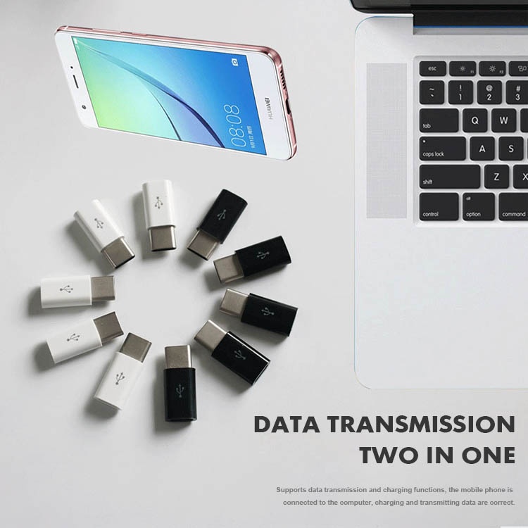 Micro USB to Type C/Ligthning Data Transfer and Charging Converter for Mobile Phone Laptop