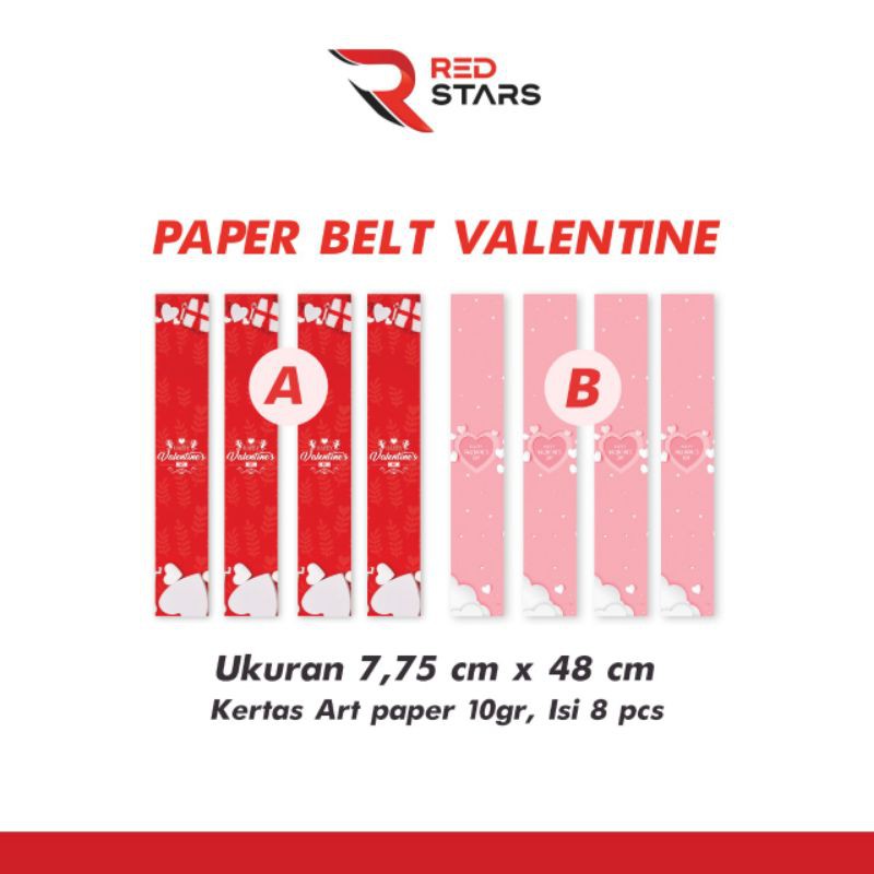 

Kertas sabuk lingkar /paperbelt/ sleeve hampers Valentine ❤️