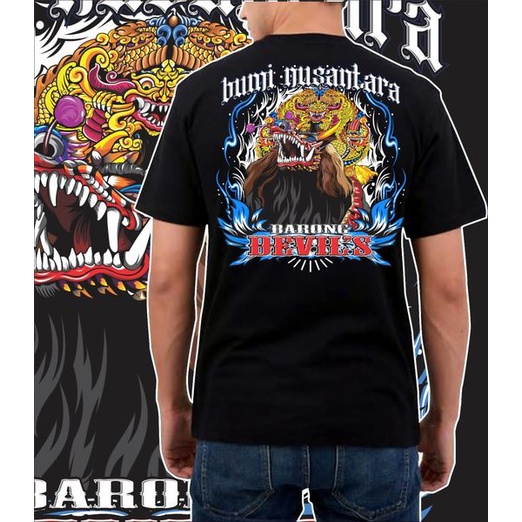 Kaos Jaranan Barongan Devil Rampak Barong Kediri Katun Combed 30s Desain Original Dewasa Pria Wanita
