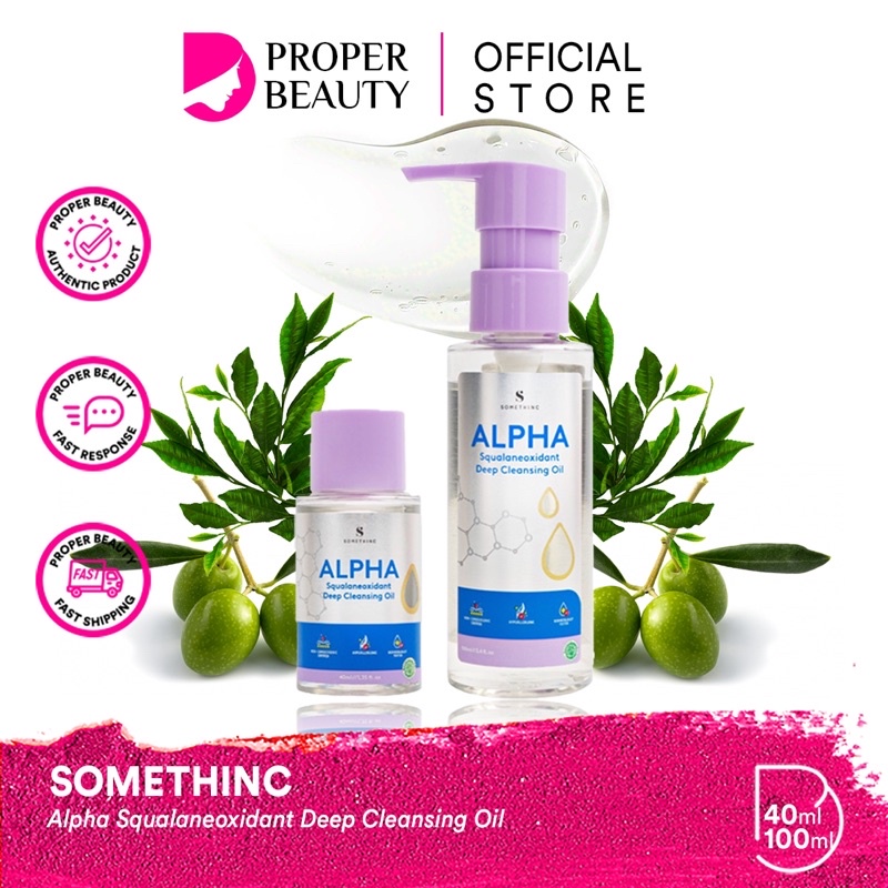 SOMETHINC Alpha Squalaneoxidant Deep Cleansing Oil Indonesia / Facial Wash Essence Mist Toner Serum Ampoule Eye Cream Creme Eye Gel Sunscreen Sleeping Mask Masker Moisturizer Body Scrub Lotion / Cushion Mascara Lipstick Lip Tint Balm Gloss Sugar Wax Paket