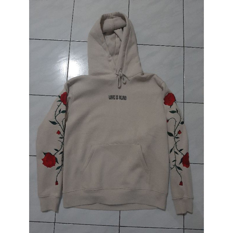 H&M Hoodie Love is Blind Cream Original Store