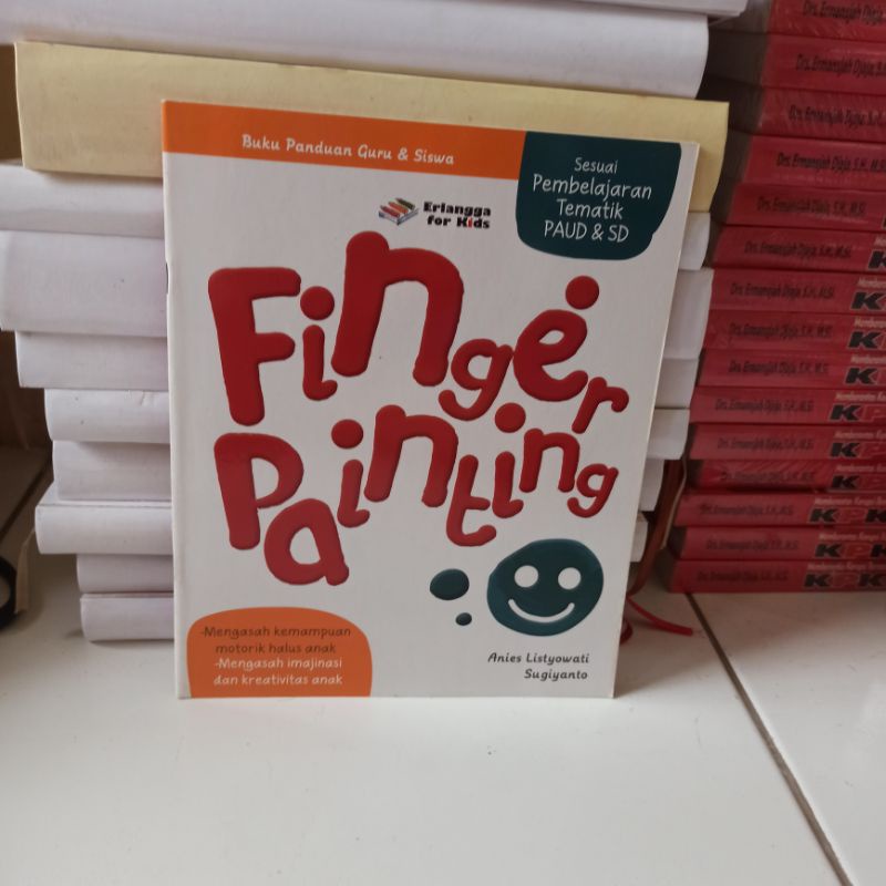 original Erlangga for kids finger painting sesuai pembelajaran tematik PAUD dan SD
