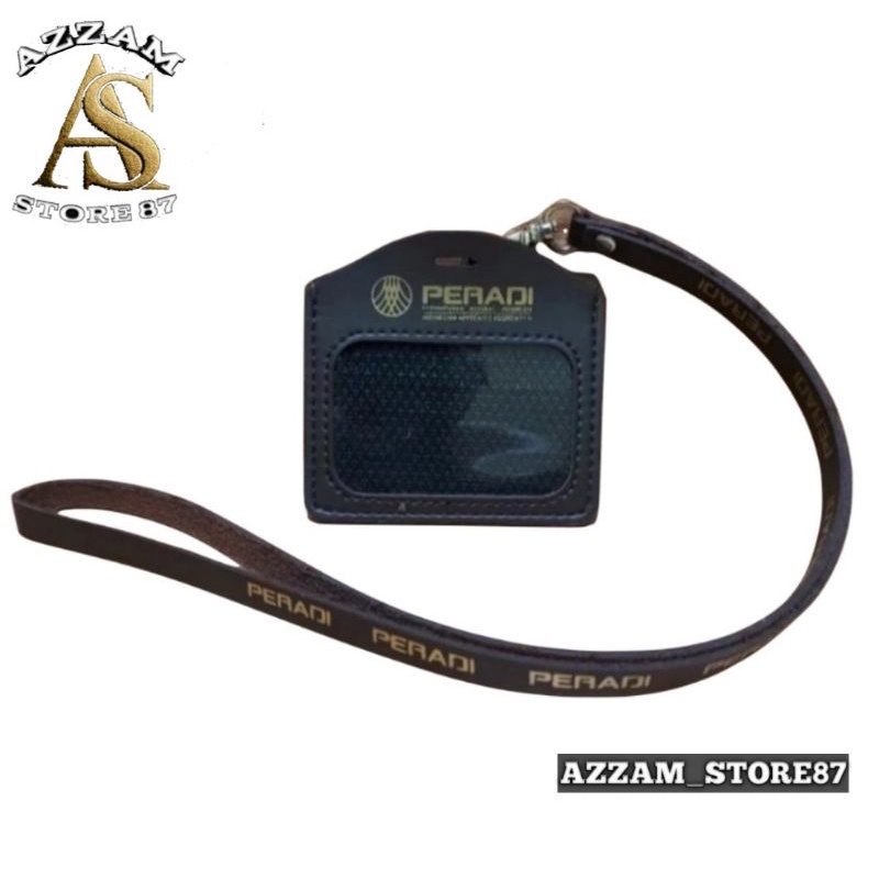 

Holder ID Card Kulit - Tali Nametag Peradi Horizontal Warna Coklat