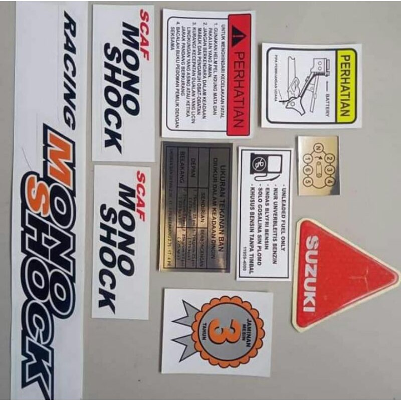 stiker rangka set satria lumba