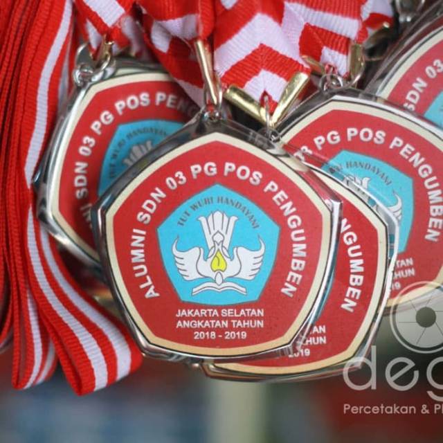 

Medali wisuda sekolah akrilik resin bening 2 sisi