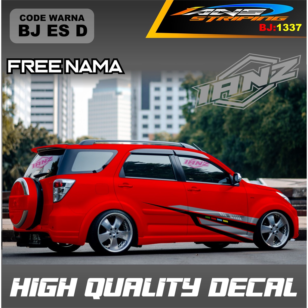 STIKER MOBIL TOYOTA RUSH TERIOS / STIKER MOBIL RACING TERBARU / DECAL STIKER MOBIL AVANZA XENIA INNOVA