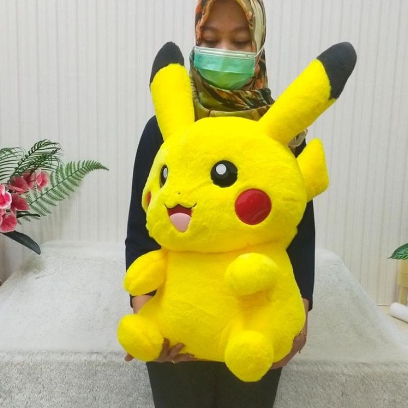 Boneka Pikachu Bulu Size 48Cm/Boneka Pokemon/Animal Boneka