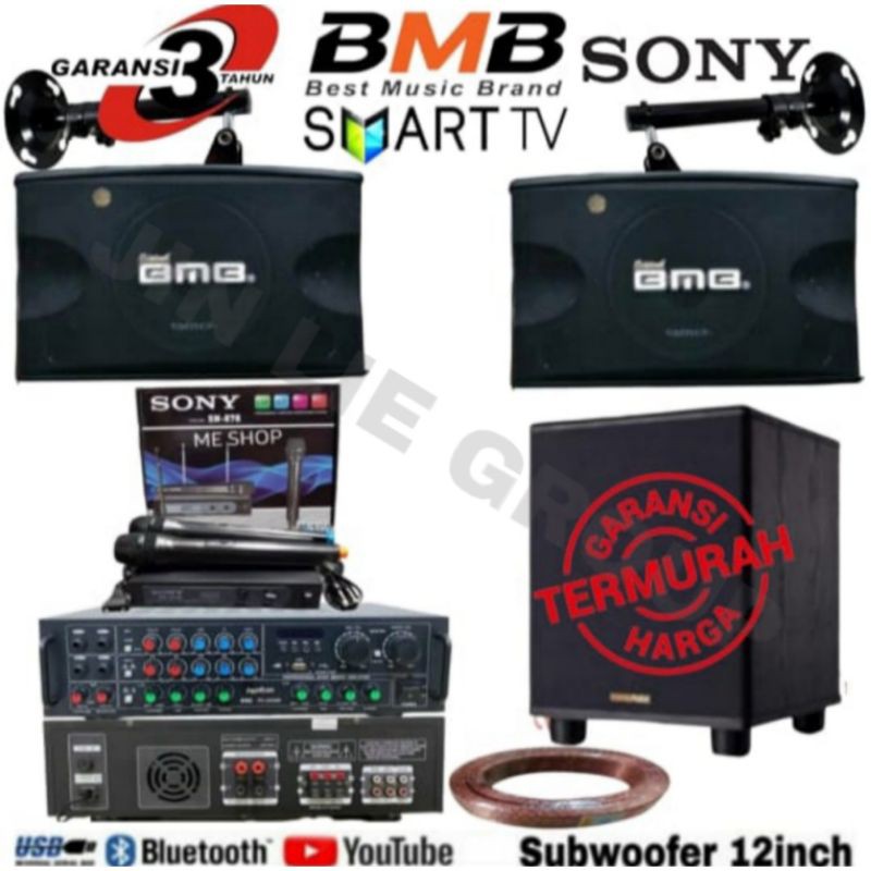 PAKET SOUND KARAOKE BMB 12 INCH PLUS SUBWOOFER 12 INCH