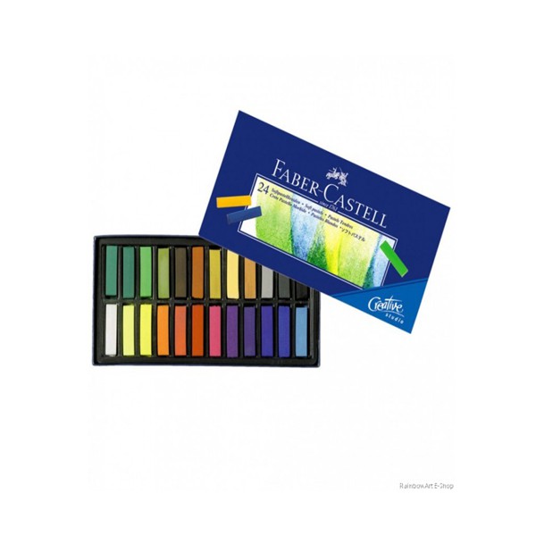 Faber Castell 24 Soft Pastels Goldfaber Studio Quality Crayon pastel Lunak Empuk