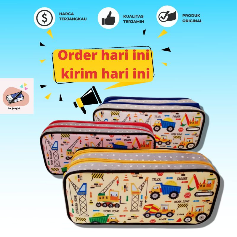 

Lepak Kotak Tempat Tepak Pensil Pulpen Kain 2 Resleting S-664