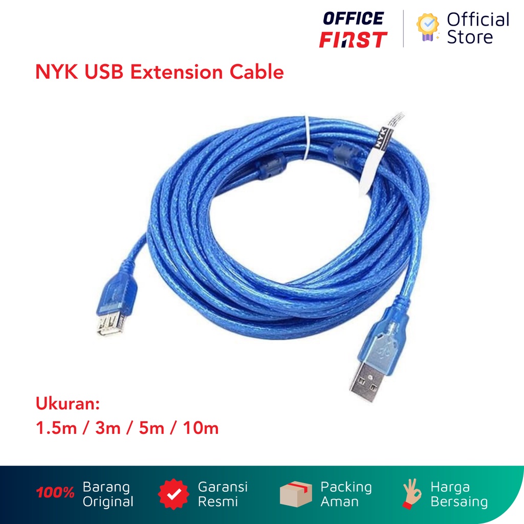 NYK USB 2.0 Extension Cable 1.5m 3m 5m 10m / Kabel 1.5 3 5 10 meter