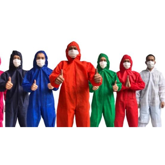 ♚ Baju APD JUMBO Hazmat Disposable 75 100 gsm TERIMA PESANAN ✼