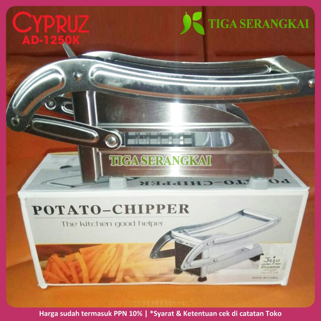 Cypruz Alat Pemotong Kentang Potato Cutter Chopper AD-1250K-2