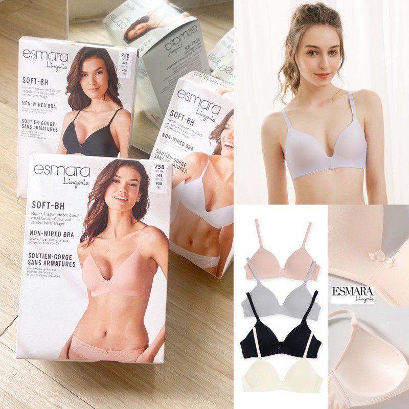 ESMARA NON WIRE SEAMLESS BRA lengkap dengan box