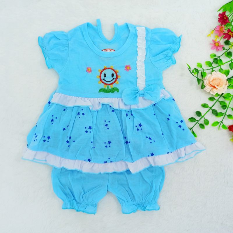 Sale..!!! Setelan Dress Bayi New Born, Pakaian Anak Perempuan, Baju Bayi Lucu