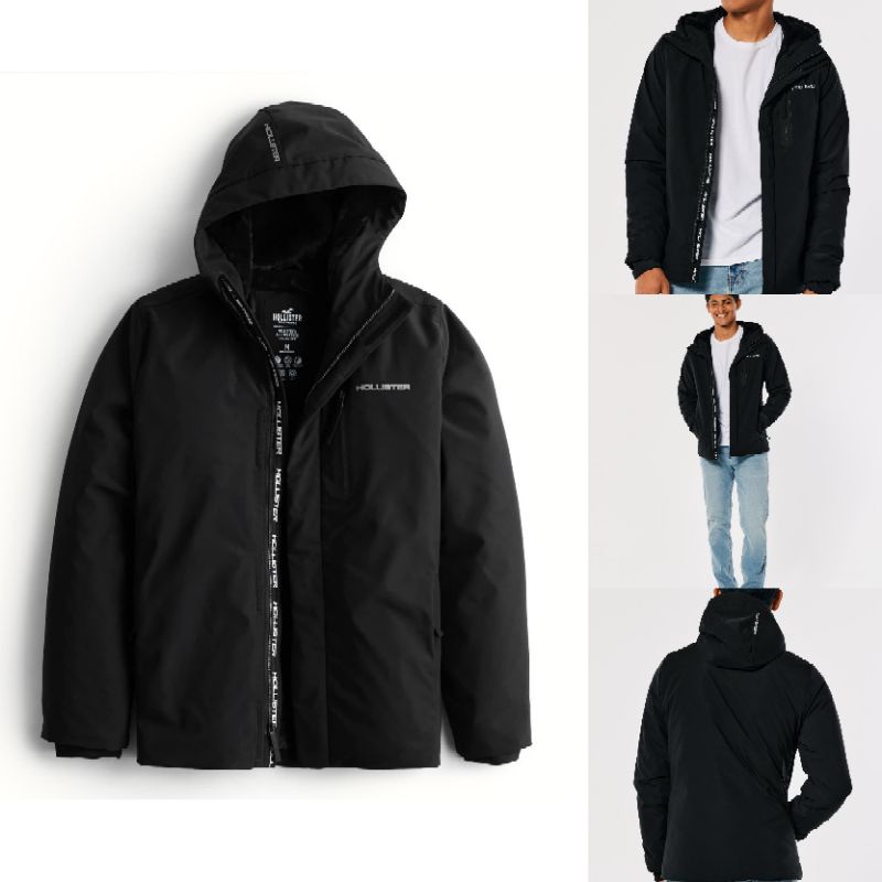 Jaket Winter Musim Dingin Hollister Outdoor Camping Faux Fur Original