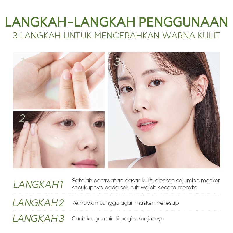 BPOM Fenyi Green Tea Sleeping Mask Pelembab Wajah Menghilangkan Jerawat Tanpa Bilas Krim Malam 100g