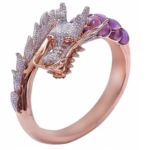  Cincin  Berlian 18k Rose Gold  Plated  Dua Tone Gaya Eropa 