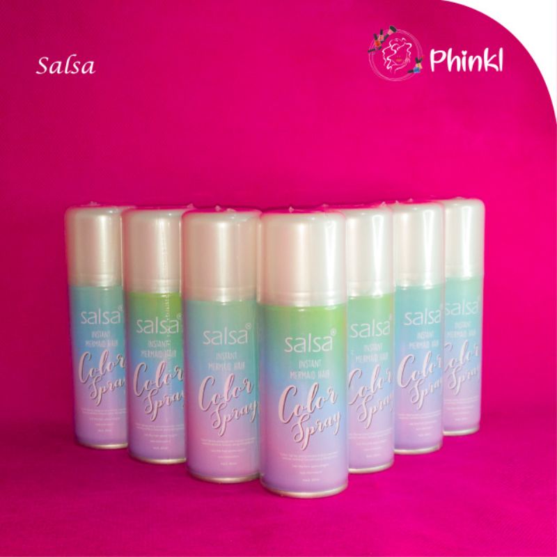 `ღ´ PHINKL `ღ´ Salsa hair colour spray temporary pewarna rambut warna iconic sekali semprot