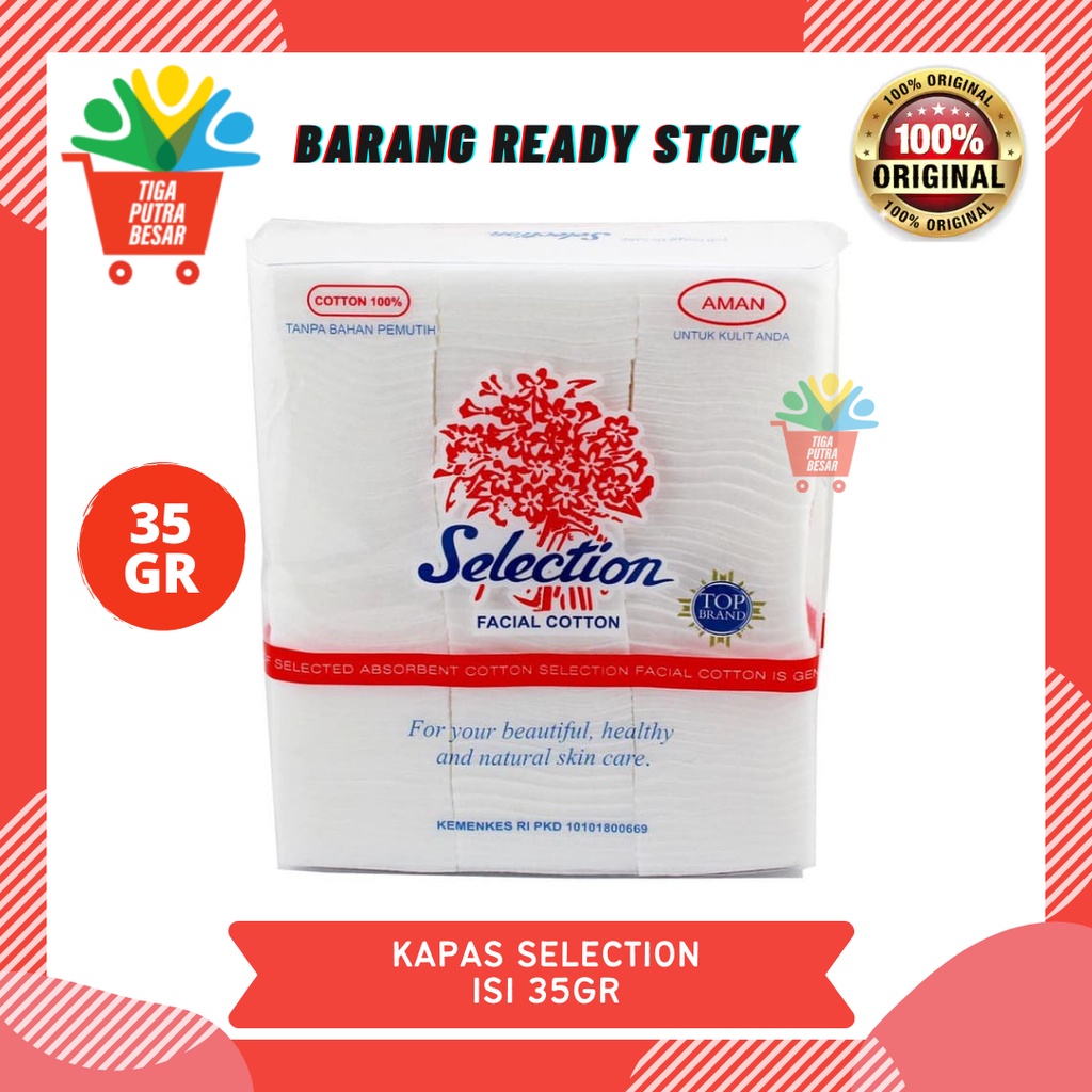 KAPAS WAJAH SELECTION 35 GR / SELECTION FACIAL COTTON