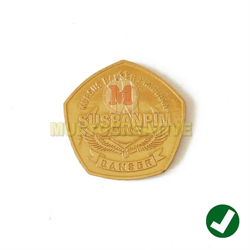Pin SUSBANPIM Bahan Kuningan - Pin Kursus Banser Pimpinan