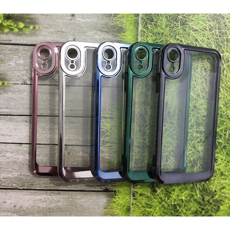 Case Hp Iphone XR Case Transparan List Chrome Proteck Kamera #case#casehp#casemurah#caseiphone