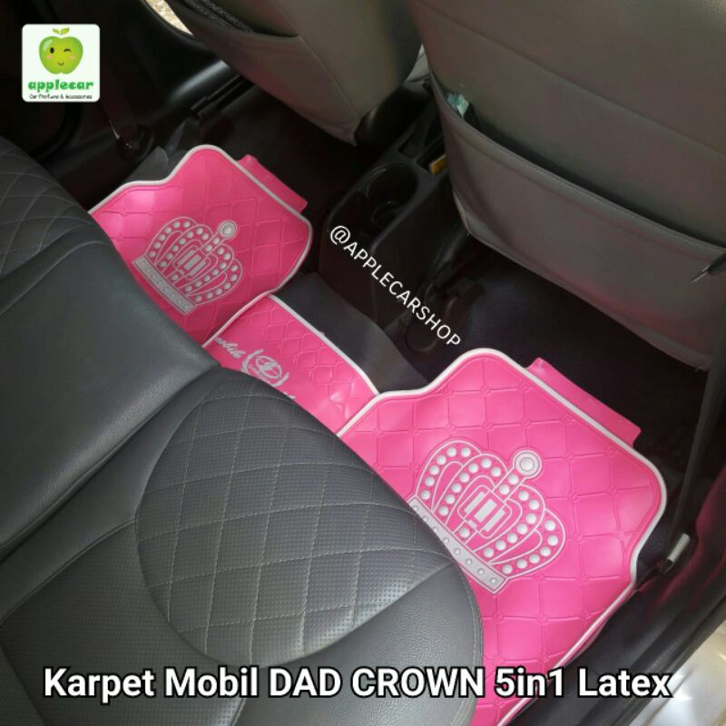 Karpet alas kaki mobil Dad crown pink