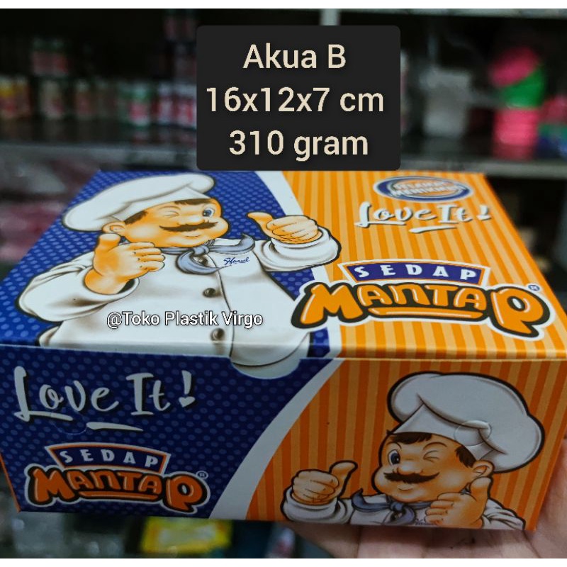 

Box / Kardus / Dus Snack Kue Makanan - 16x12x7 cm - Sedap Mantap