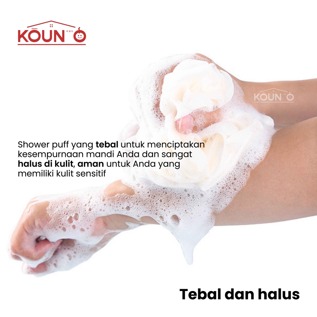 Spons Mandi Lembut Spon Bola Jaring Busa Shower Puff Bath Ball Foaming Sponge Peralatan Mandi Badan