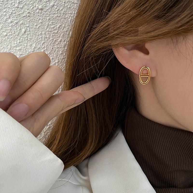 Anting Stud Bentuk Hidung Babi Model Simple