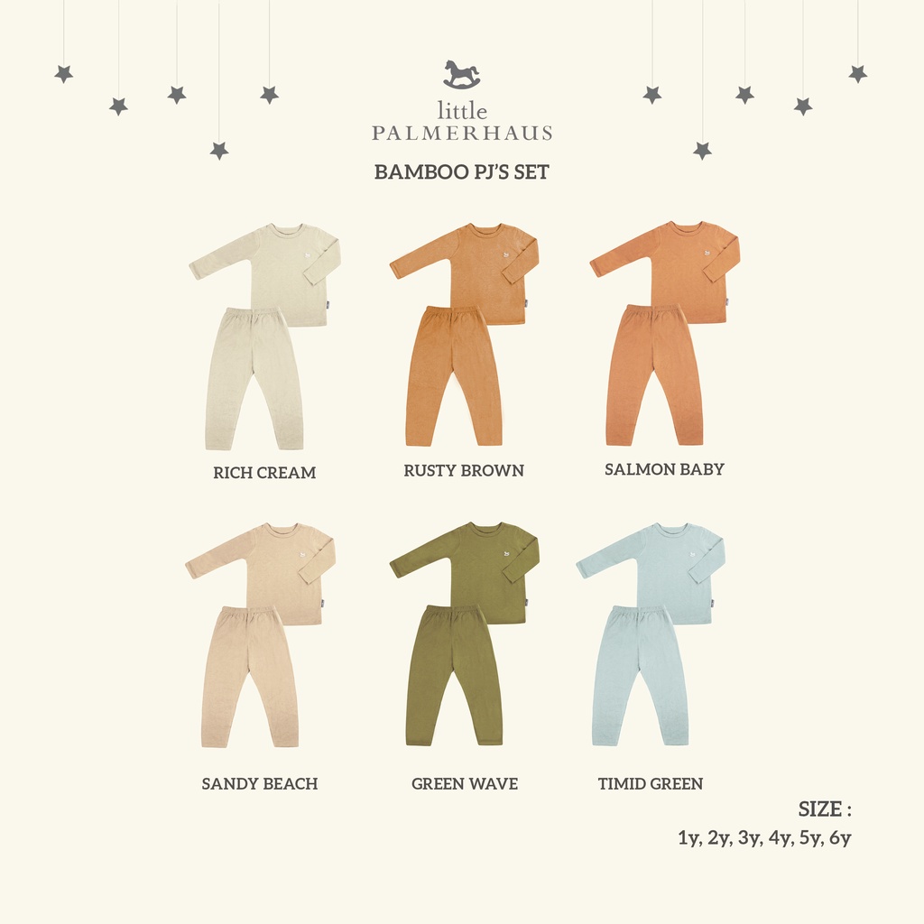 Little Palmerhaus - Bamboo PJs Kids Set 1-6 Tahun Setelan/Piyama Anak Part 2