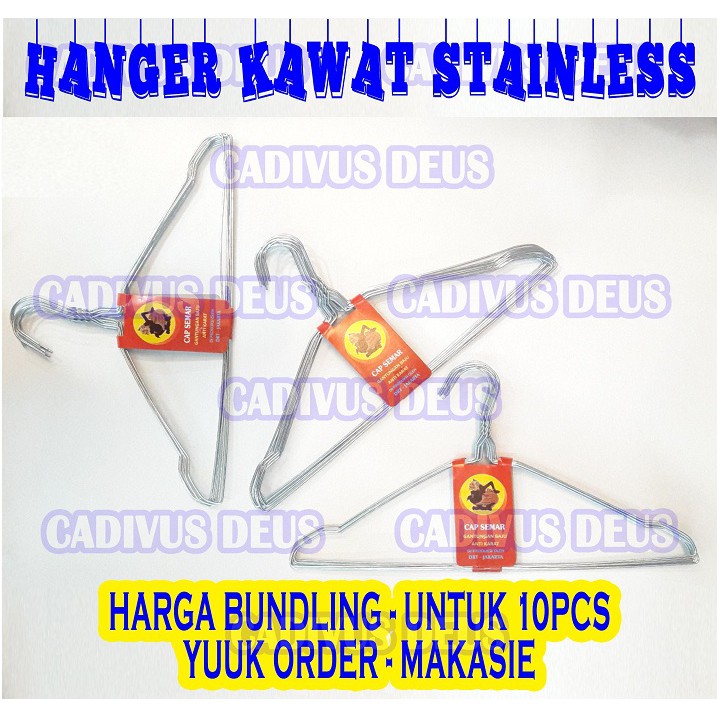 HANGER KAWAT STAINLESS 10PCS