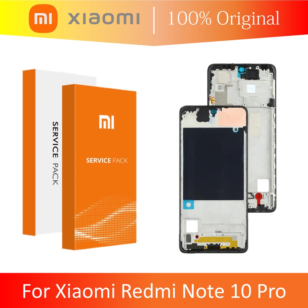 [ CHECK.ID ] MIDDLE FRAME RANGKA TULANG LCD XIAOMI REDMI NOTE 10 PRO ORIGINAL