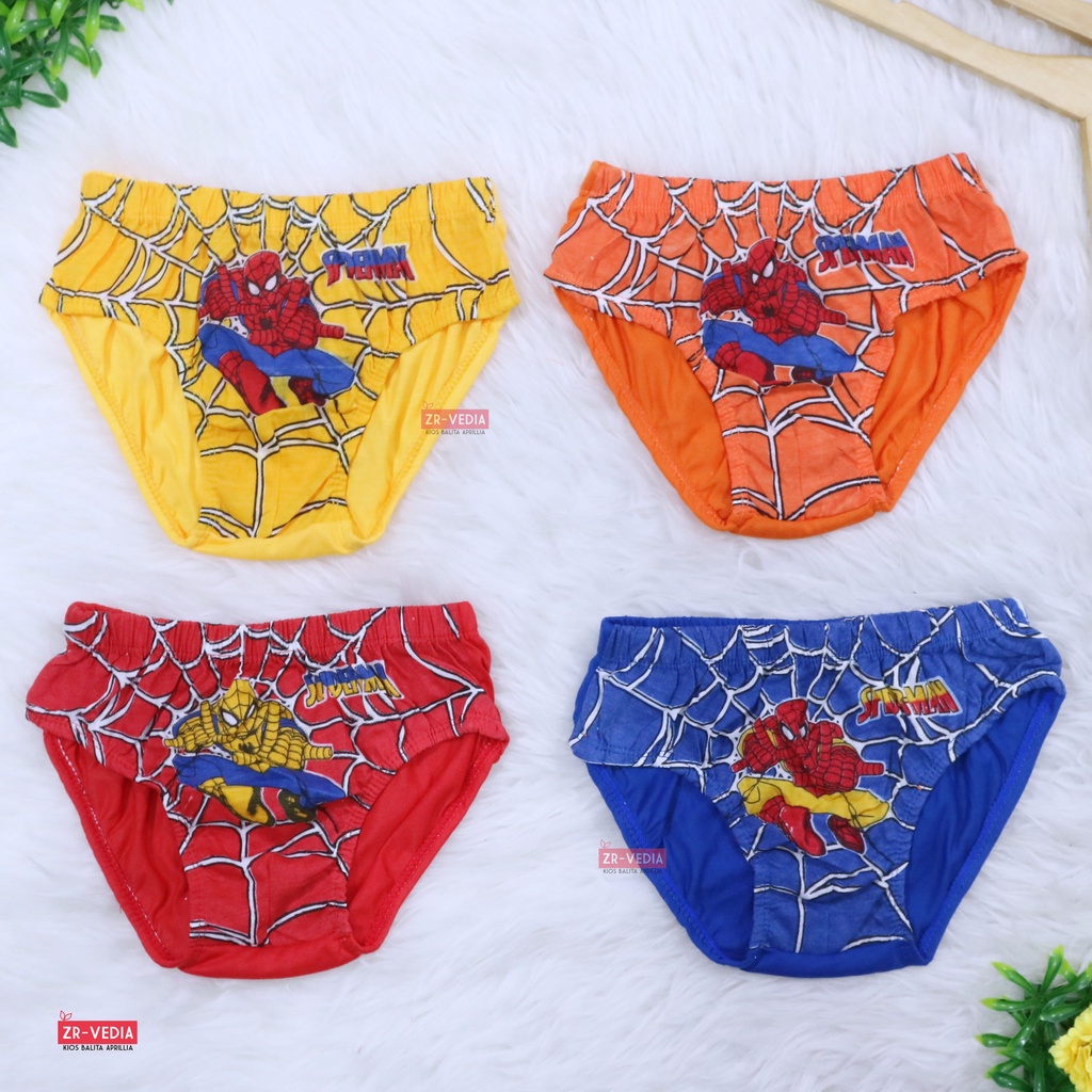 (ISI 6-12 PC) Celana Dalam uk 1-2 Tahun / Anak Cowok Bahan Katun CD Pakaian Dalam Underwear