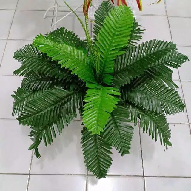 [45 cm] Tanaman Palem Artificial Daun Pakis / Palm Panjangan Bunga Plastik Palsu Dekorasi-1