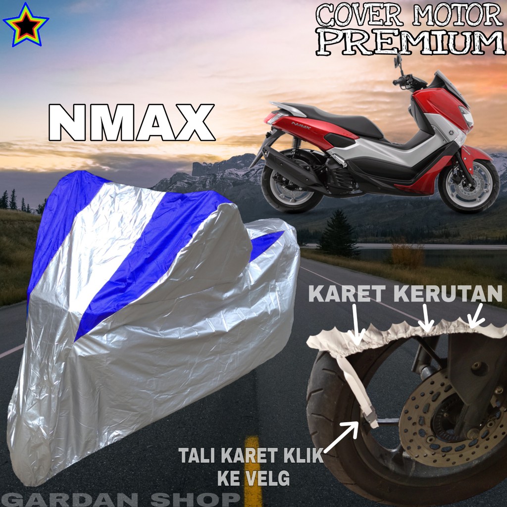 Sarung Motor NMAX Silver BIRU Body Cover Penutup Motor Nmax PREMIUM