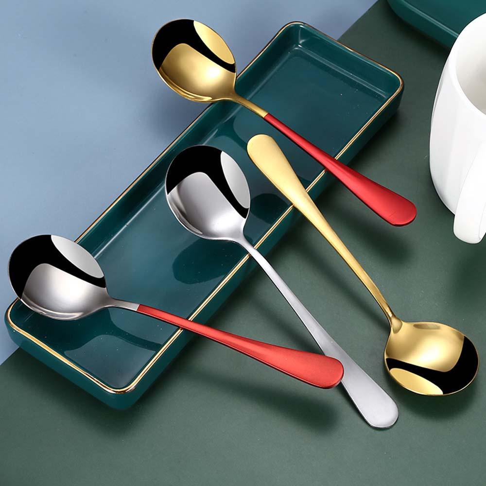 [Elegan] Sendok Alat Minum Gagang Panjang Teh Dapur Kopi Coffee Spoon