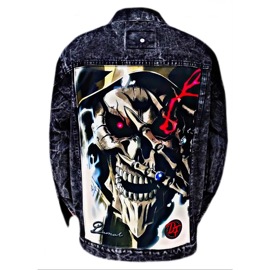 jaket jeans pria terbaru 2022 gambar luffy/jaket pria printing/ jaket jeans pria bergambar terbaru/ jaket pria keren/ jaket pria denim jeans bergambar belakang