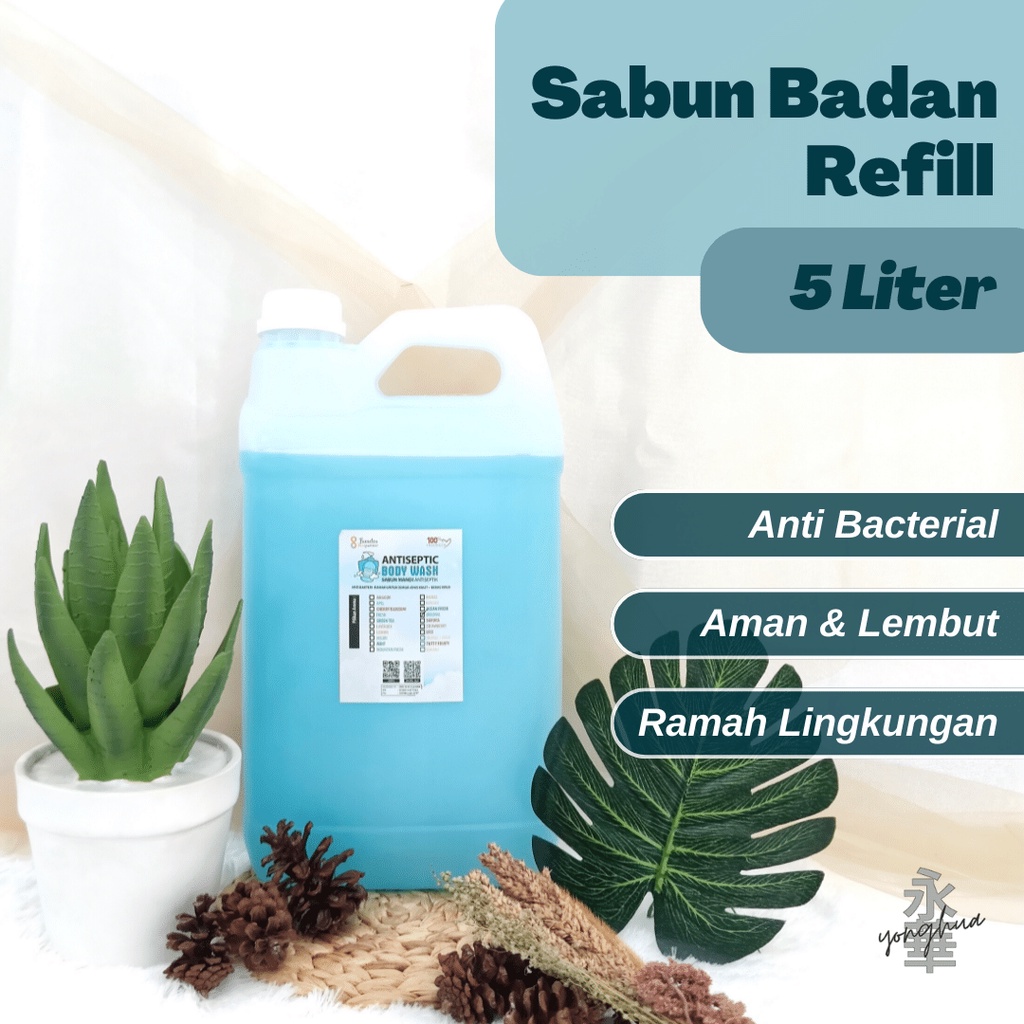 Sabun Mandi Body Wash Antiseptic Aroma Wangi Botol Pump 5 Liter