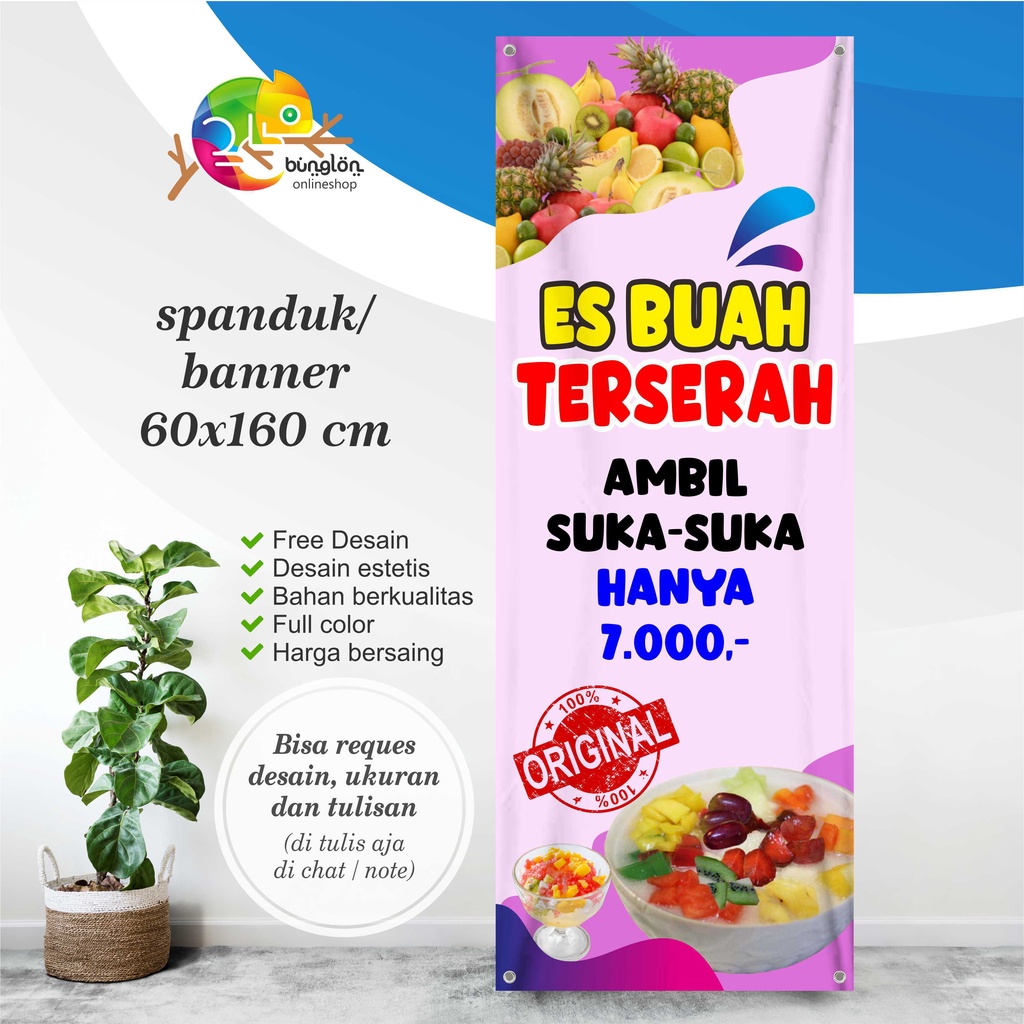 Contoh Spanduk Es Buah Prasmanan Adalah - IMAGESEE