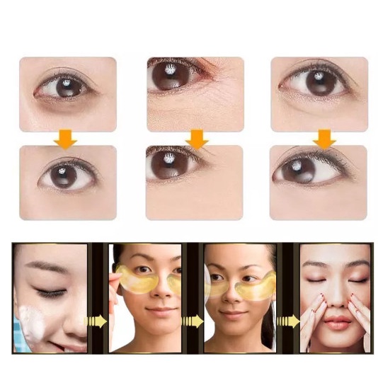 BELLA - MASKER MATA COLLAGEN CRYSTAL GOLD EMAS EYE MASK | MURAH