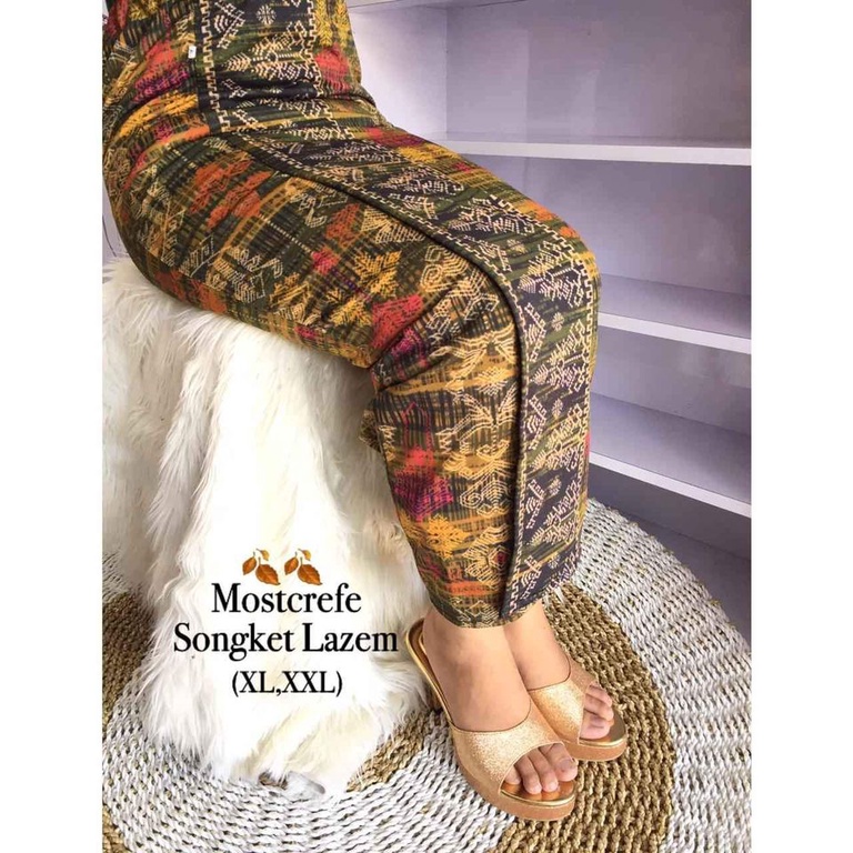 Kamen Jadi / Kamen Bali / Kamen Thapki Moscrepe Motif Songket Serat/Seseh