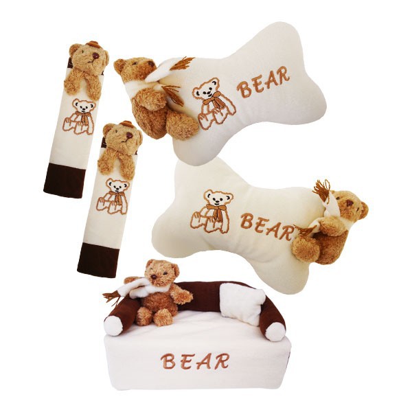 Bantal Mobil 3 in 1 Exclusive Boneka Bear