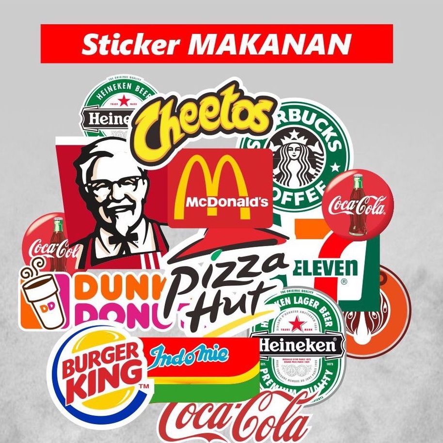 STICKER STIKER LOGO BRAND DISTRO MAKANAN