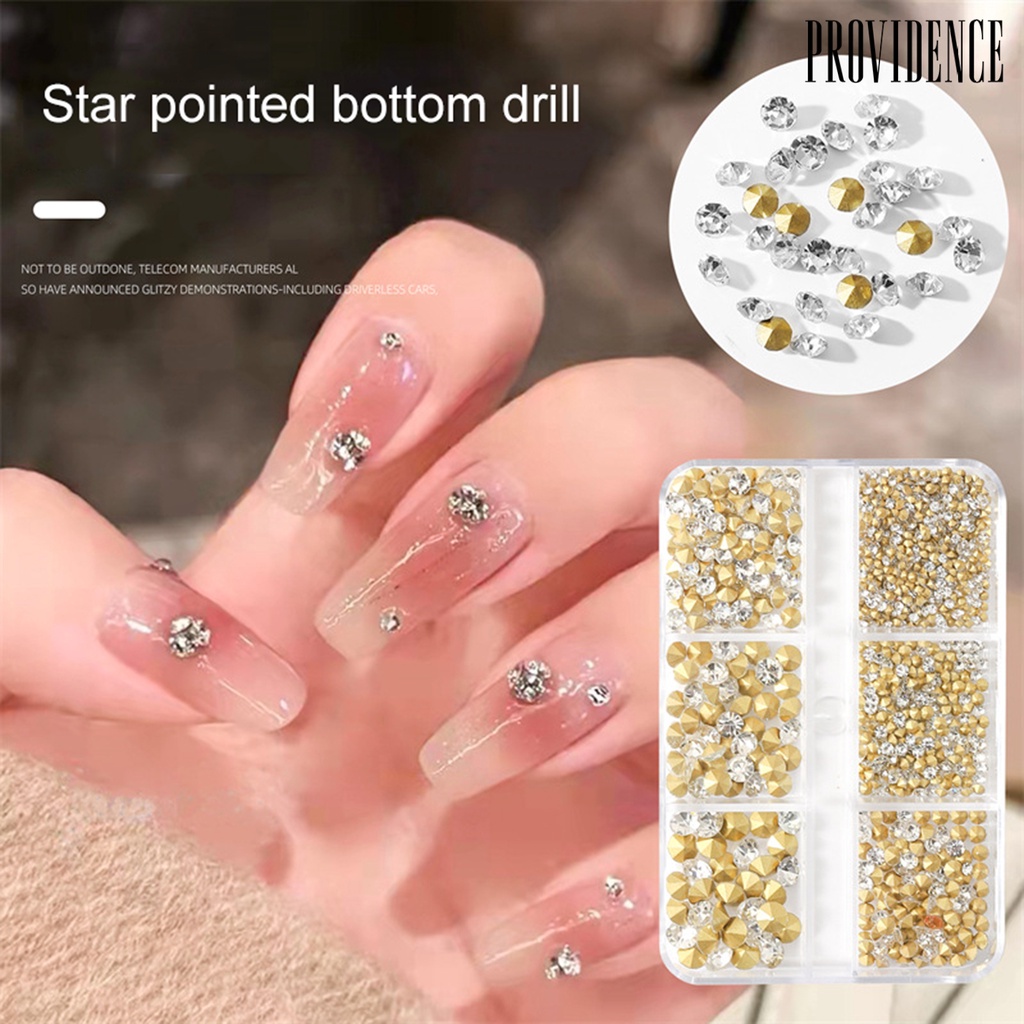 Providence 1 Kotak Berlian Imitasi Super Berkilau Untuk Dekorasi Nail Art 3D DIY