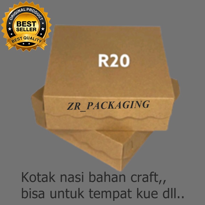 Kotak nasi kraft/kardus kue/ bok kardus 20x20 murah/box nasi kraf 20x20/kotak nasi kraf