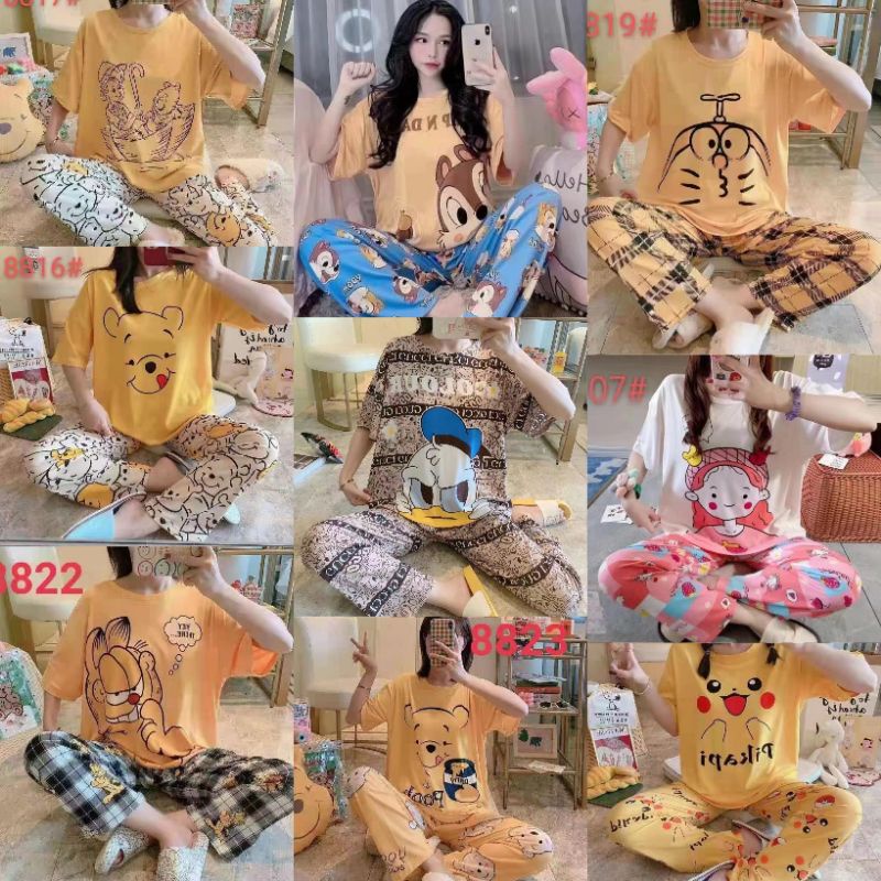 Piyama CP wanita baju tidur import jumbo/bigsize-3