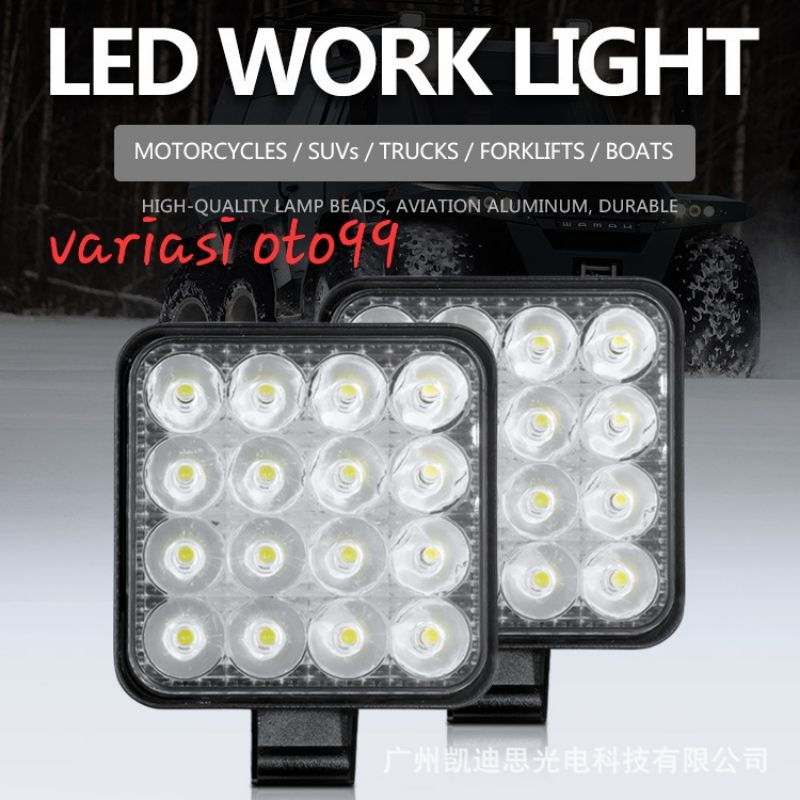 Lampu Tembak Sorot LED Worklight 14mata dan 16mata MINI 42w 12V bulat&amp;Kotak